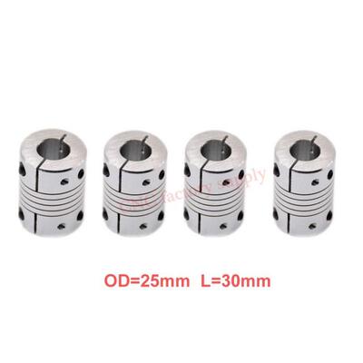 Hot4pcs/lot D25L30 CNC Motor Jaw Shaft Coupler clamp Flexibl
