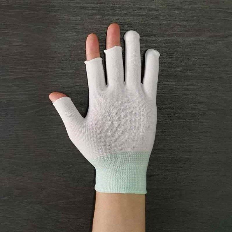nylon broken three finger gloves finger hollow s wear-resi