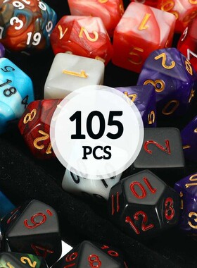 7 Color 105 Pcs Multi sied Polyhedral Dice Set DND RPG MTG