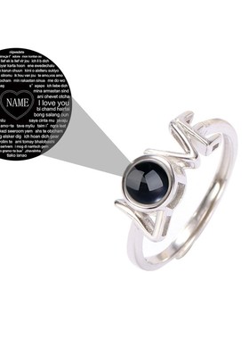 925 Silver Custom Photo Name Design 100 Language I Love You