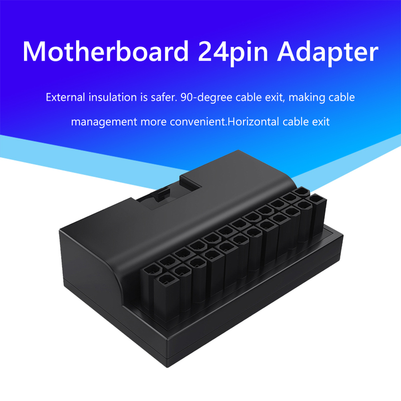 ATX 24 Pin to 90 Degree Power Plug Adapter Mainboard Motherb