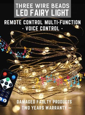New 10M 100LED music string lights with remote control 220V