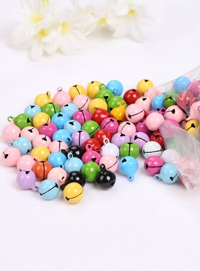 50pcs 12mm Beautiful Candy Color Bells Copper Loose Metal Be