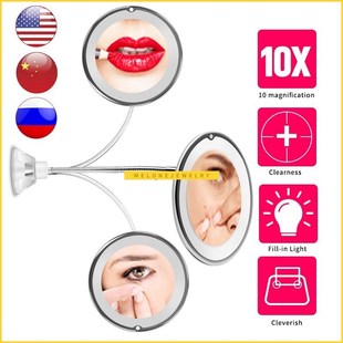 Led Makeup Mirror with LED Light vanity rror10X Miroir Cosme