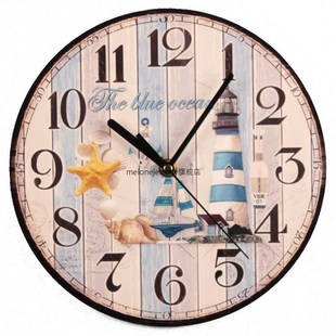 Wall Wooden Clocks Brief Design Silent Home Cafe Office Wall
