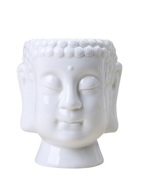 Flower-Pot Statue Home-Desk-Decoration Ceramic Buddha Zen Su