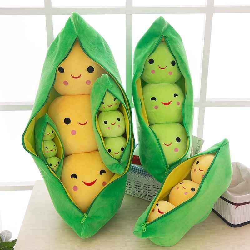 pc pea pod plush toy cute bean pea shape sleeping pillow cr