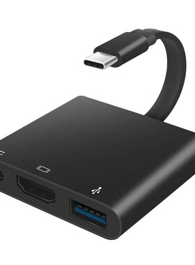 Flat Wire Type C To HDMI-compatible USB3.0 PD 3 In 1 Flat Wi