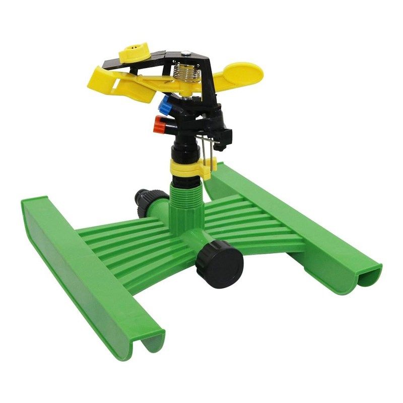 1set double outlet rocker sprinkler with pedestal garden lan