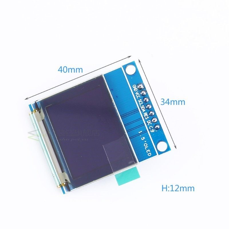 27in spi 128x96 rgb oled display module ssd1351 driver 128