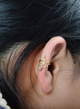 Vintage Leaf Clip on Earrings No Pierced Ear Cuff Women Ear