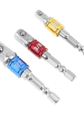 Socket Extension Conversion Adapter Hex Shank Square Head 1/