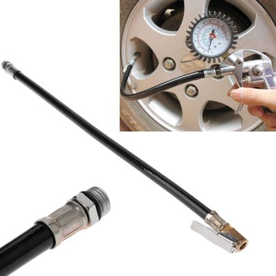 Air Tyre Inflator Pressure Car Auto Tire Pump Hose Gauge Fle