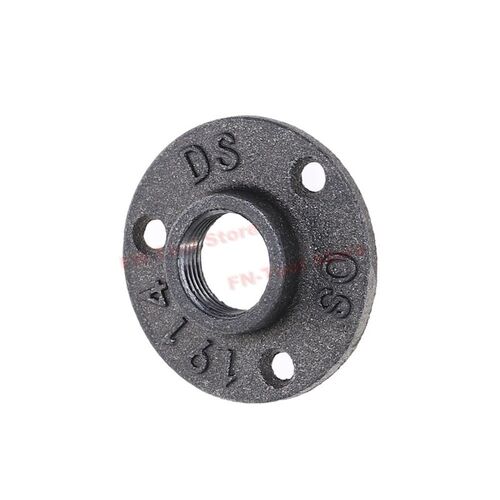 10Pcs Black Decorative Malleable Iron Floor/Wall Flange Mall