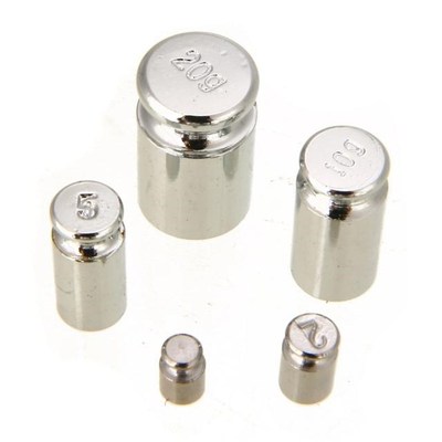 5pcs Pratical Chrome Weights Scale Calibration Set Mini For