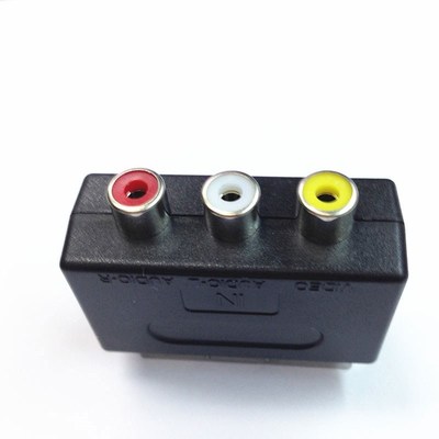 RGB SCART Plug Male to 3 RCA Female A/V Adaptor Converter fo
