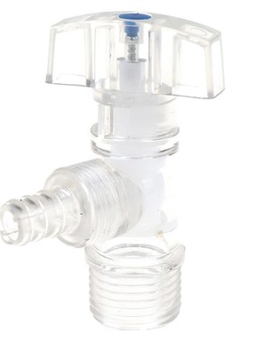 1pcs Transparent Plastic Faucet 4-Divided Triangle Valve Pag