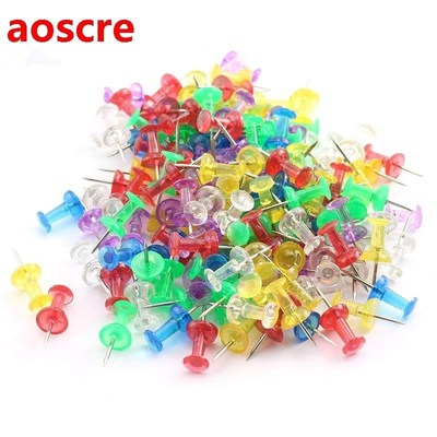 50 pcs Color Thumbtacks Push Pins Map Pin Cork Board Thumb