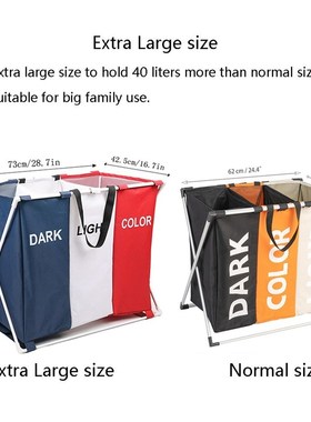 Collapsible Laundry Cloth Hamper Sorter Basket Bin Foldable