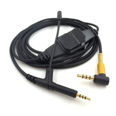 2m 3.5mm to 2.5mm Audio Cable Cord with Detachable Microphon