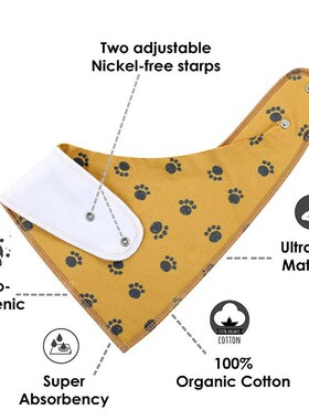 8 Pack Baby Bandana Drool Bibs Organic Absorbent Soft Cotto