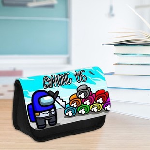 Cartoon game AMONG US pencil case stationery box children b