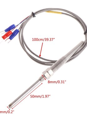 1M PT100 Thermocouple Probe Thread Temperature Sensor High T