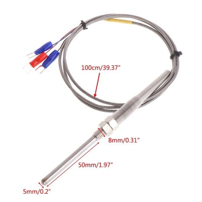 1M PT100 Thermocouple Probe Thread Temperature Sensor High T