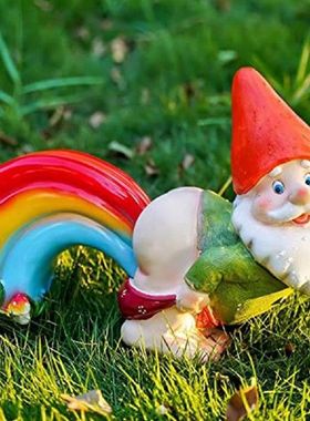 Lucky Garden Rainbow Fart Dwarf Gnome Micro Landscape Gnome