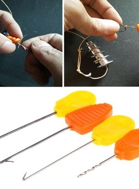 4Pcs Carp Fishing Splicing Needle Baiting Hook Drill Rig Mak