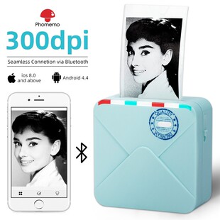 Phomemo M02S Pocket Printer 300 dpi HD Bluetooth Mini Therma