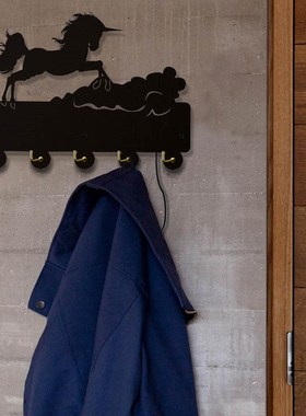 Jumping Unicorn LED Lighted Wall Hooks Flying Horse Wall Han