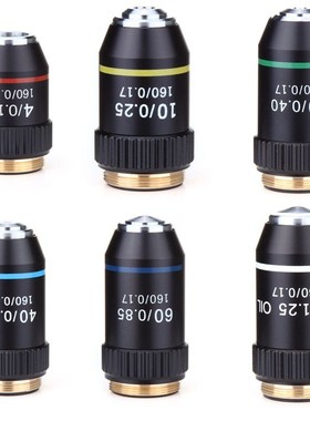 195 Black Achromatic Objective 4X 10X 20X 40X 60X 100X High