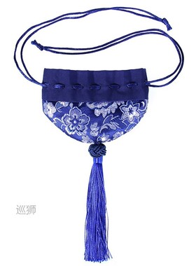 Pure handmade Chinese rhyme silk embroidery hanging neck sac