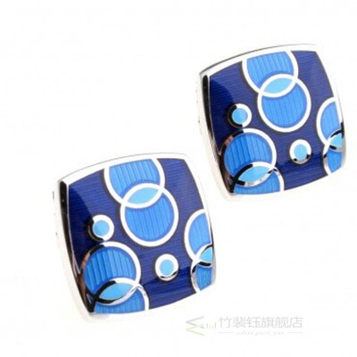 Hot Sale 9 Styles Black Blue Enamel Cufflink Cuff Link 1 Pa
