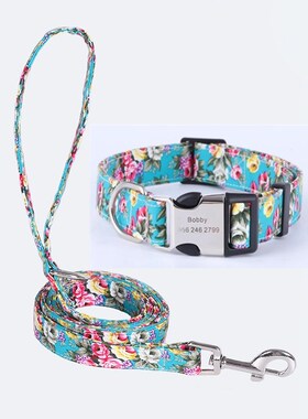 2021 Custom Dog Collar Personalized Dog Name ID Tag Matchin