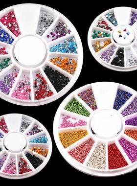 10 Styles Fashion DIY Nail Art Rhinestones Gems Dotting