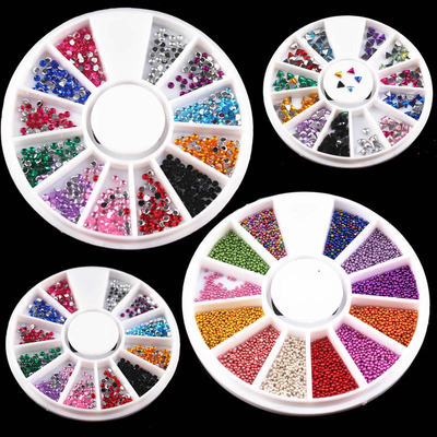 10 Styles Fashion DIY Nail Art Rhinestones Gems Dotting