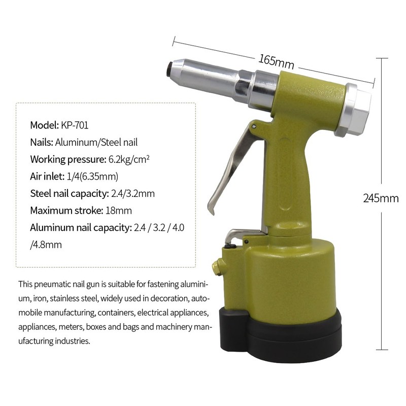 Pneumatic Hydraulic Air Riveter Labor Saving Rivet Riveting