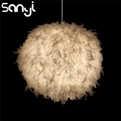 SANYI Modern Pendant Ceiling Lamps Romantic Feather Chandeli