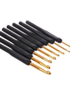 8Pcs Bearded Needle Crochet Hooks Set Ergonomic Soft-Grip Ha