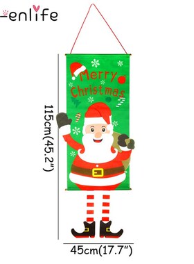 1set Merry Christmas Porch Door Banner Hanging Ornament Chri