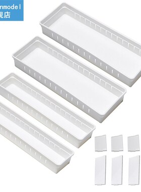 Utensils With Adjustable Dividers Drawer Organizer PP Tray H