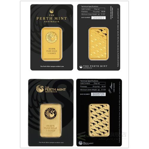 The Perth Mint 1 Oz Troy 99.99% Pure Gold Plated Replica So