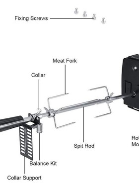 BBQ Grill Motor Meat Forks Set Rotating Motor Electric Autom
