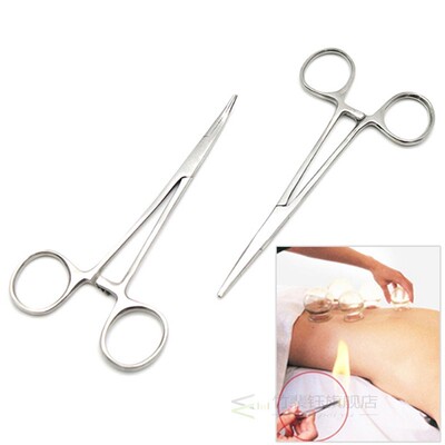 Hemostatic Clamp Forceps Straight & Curved Tweezers Medi