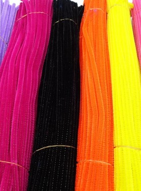 100pcs 30cm Chenille Stems Pipe Cleaners Kids Plush Educatio