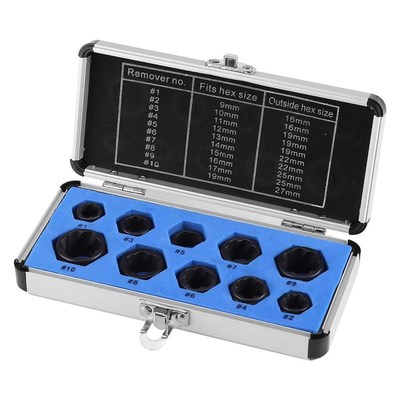 10Pcs Damaged Bolt Nut Screw Remover Extractor Removal Set N