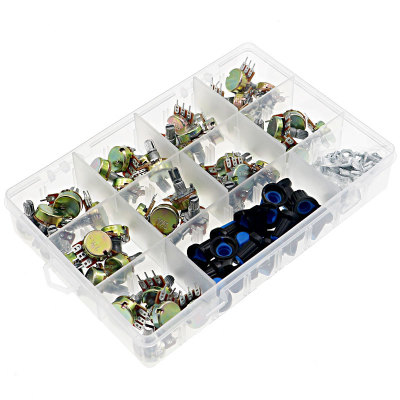 45Pcs WH148 Single Potentiometer Kit Box B1K 5K 10K 20K 50K