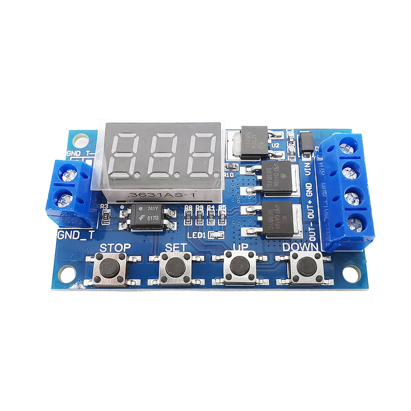 DC 12V 24V Dual MOS Tube LED Digital Time Delay Relay Trigge
